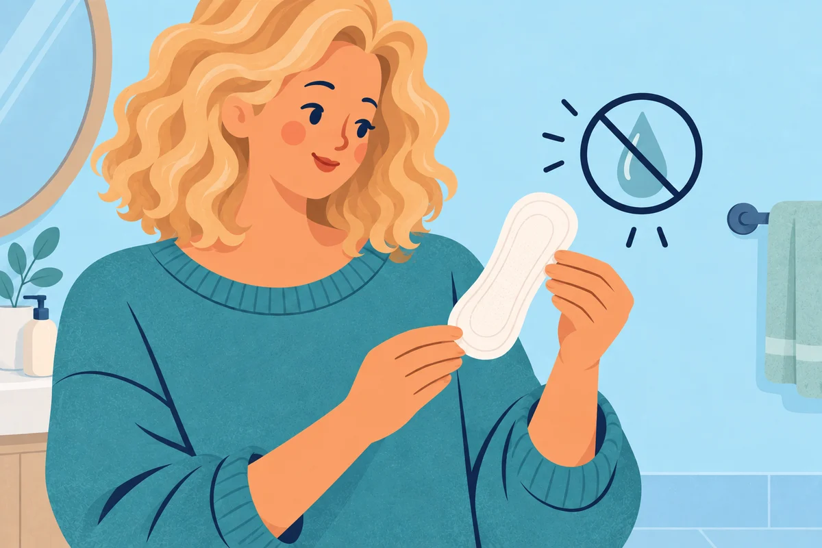 A woman looking at a clean dry liner