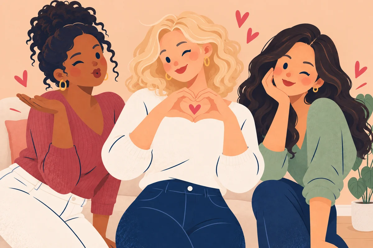 Women expressing affection and changing desire