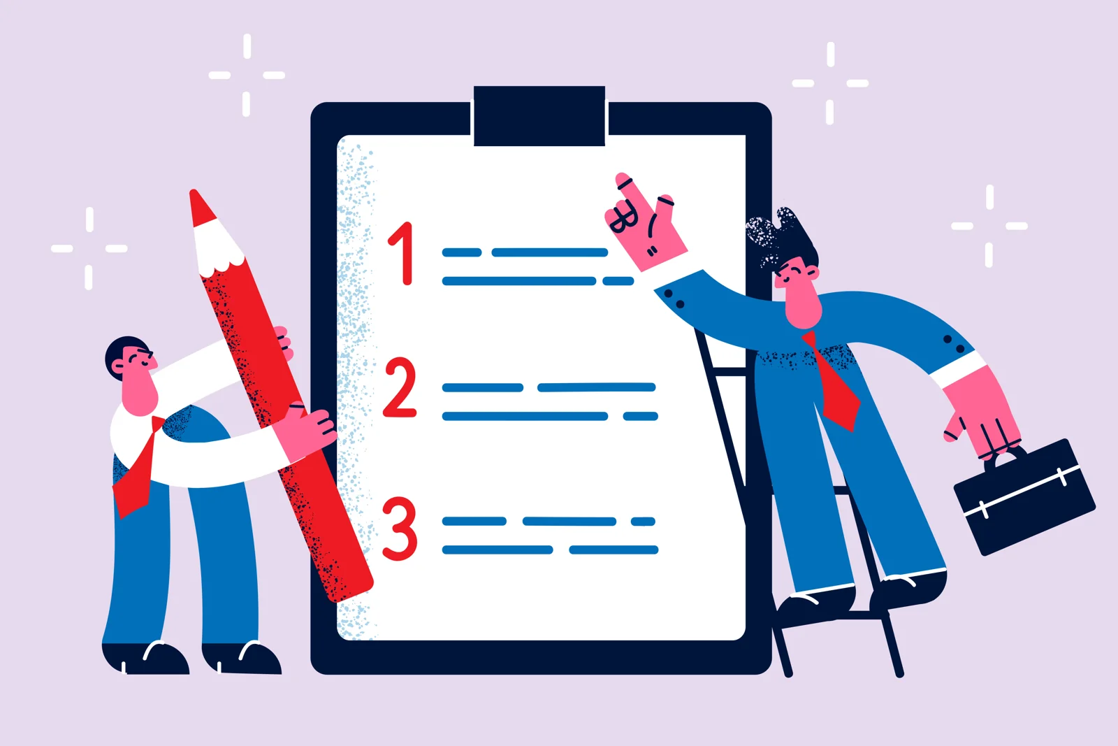 Illustration of a large clipboard used for planning.