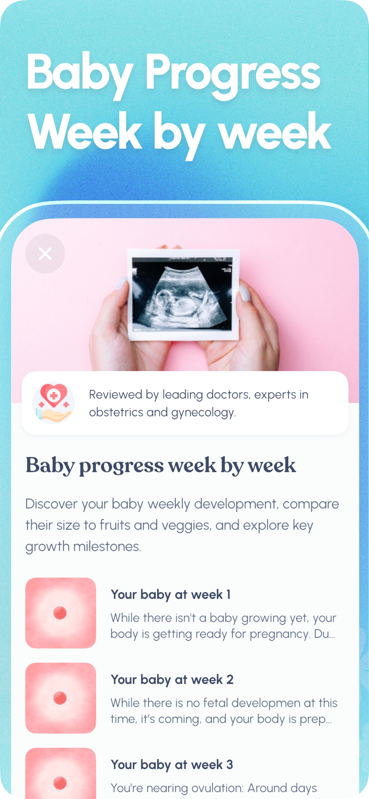Your baby’s weekly progress
